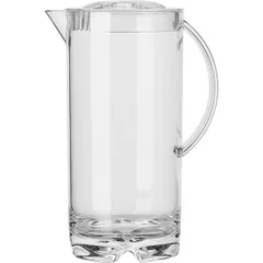 Jug plastic 2l ,H=26,L=17.5,B=12cm clear.