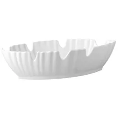 Salad bowl “Leaf” plastic ,H=10,L=40,B=18.5cm white