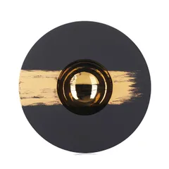 Тарелка «Сфера» керамика D=21,5см черный,золотой