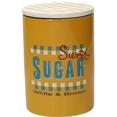 Sugar container with lid  ceramics  0.65 l  D=10.5, H=15 cm  multi-colored.