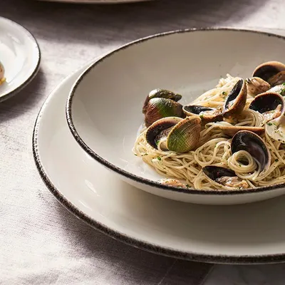 Салатник «Чакоул дэппл» фарфор D=29см белый,черный, изображение 5