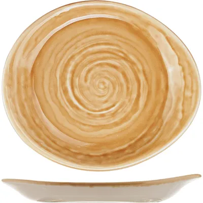 Тарелка «Скейп Охра» пирожковая фарфор ,H=20,L=155,B=135мм бежев.