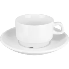 Чайная пара «Коллаж» фарфор 175мл D=83/150,H=55мм белый, изображение 2