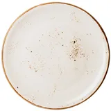 Блюдо «Крафт Вайт» для пиццы фарфор D=31,H=2см белый,коричнев.