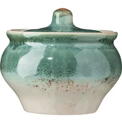 Горшок для запекания «Эрбосо Реативо» фарфор 0,5л ,H=11,5см бирюз.,бежев., изображение 2