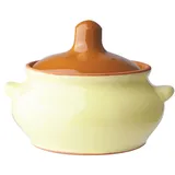 Pot for roast “Gourmand”  ceramics  0.5 l  D=130, H=95mm  yellow, brown.