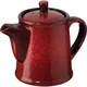 Чайник заварочный «Млечный путь красный» фарфор 0,5л красный,черный, изображение 2