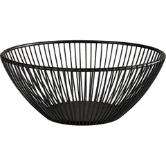 Round basket for fruits, bread “Svart” metal D=20,H=8cm black