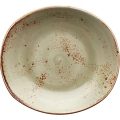 Deep plate “Kraft Green”  porcelain  0.5 l , H=35, L=210, B=195mm  green.