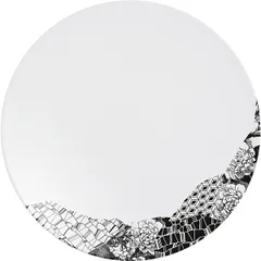 Plate “Fragment Arduaz” small  porcelain  D=28.5 cm  white, gray