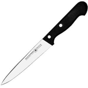 Нож кухонный «Глория» сталь ,H=15,L=300/165,B=22мм черный,металлич.