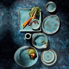 Блюдо «Крафт Блю» квадратное фарфор ,H=18,L=270,B=270мм синий, изображение 4