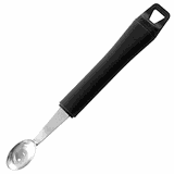 Noisette knife “Oval”  steel, polyprop.  D=30/20, H=10, L=195mm  black, metal.