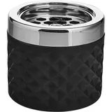 Пепельница стекло,металл D=95,H=80мм черный