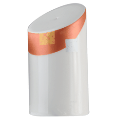 Salt shaker “Zen Shiir”  porcelain  D=90, H=45mm  white, orange.