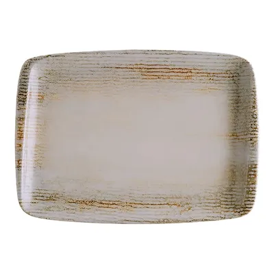 Блюдо сервировочное «Патера» прямоугольное фарфор ,L=23,B=16см серый