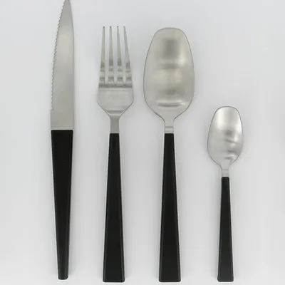 Нож для стейка «Трапе» сталь нерж.,пластик ,L=230/110,B=17мм металлич.,черный, изображение 2