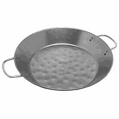 Paella pan 2 handles  steel  D=360, H=44mm