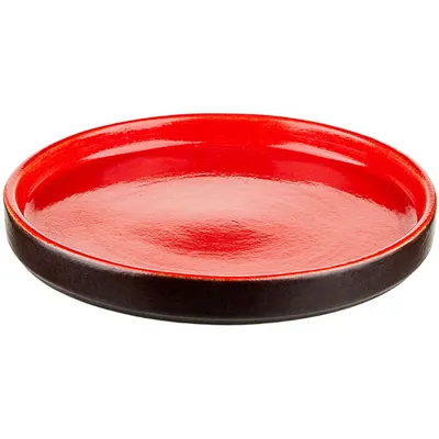 Тарелка «Кармин» с бортом керамика D=200,H=25мм красный,черный, Диаметр (мм): 200, изображение 5