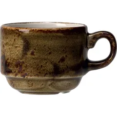 Tea cup “Kraft Brown”  porcelain  200 ml  D=8, H=6cm  brown, beige.