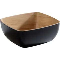 Salad bowl plastic 1l ,L=17.6,B=16.2cm black,beige.