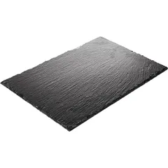 Блюдо для подачи набор[4шт] сланец натур. ,H=5,L=300,B=200мм черный, изображение 2