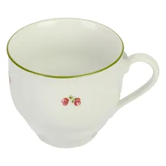 Чашка чайная «Верона Q0046» фарфор 250мл белый,зелен.