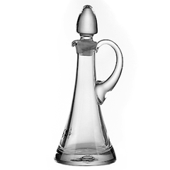 Decanter with handle and stopper  glass  100 ml  clear.