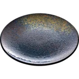 Тарелка керамика синий,горчич.