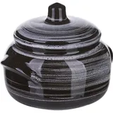 Горшок для запекания «Маренго» керамика 0,5л D=14см черный,серый