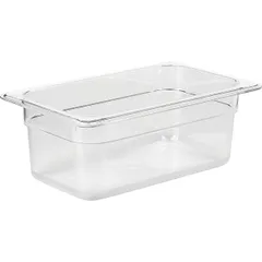 Gastronorm container (1/4)  polycarbonate  2.5 l , H=10, L=26.5, B=16.2 cm  transparent.