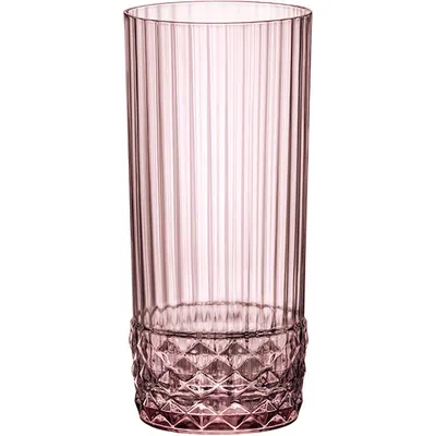 Хайбол «Америка 20х» стекло 490мл D=73,5,H=162мм розов., Цвет: Розовый, Объем по данным поставщика (мл): 490