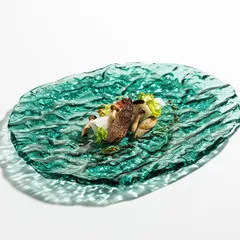 Салатник «Море» стекло D=24,H=4см зелен., изображение 2