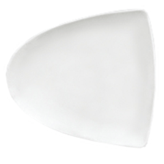 Plate “Enjoy” triangular  porcelain , L=21.3, B=19.4 cm  white