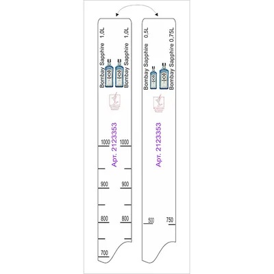 Линейка барная «Бомбей Сапфир» 0.5, 0.75, 1л