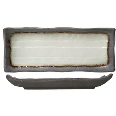 Rectangular serving dish “Stone”  porcelain  D=281, H=35, B=116mm  gray