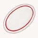 Блюдо для подачи «Нерль Брусника» овальное керамика ,H=30,L=290,B=195мм белый,красный