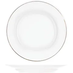 Тарелка «Идиллия» мелкая фарфор D=265,H=34мм белый,золотой