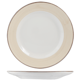 Тарелка «Чино» фарфор D=255,H=20мм белый,бежев.