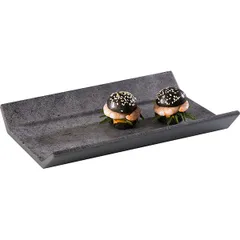 Поднос фуршетный «Элемент» для подачи GN 1/4 пластик ,H=35,L=265,B=162мм серый, изображение 2