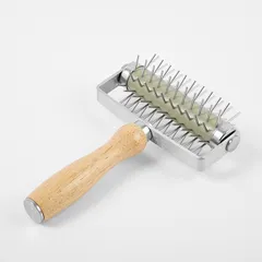 Валик для теста сталь нерж. ,L=19,5,B=13,5см металлич.,деревян., изображение 2