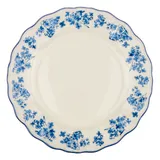 Тарелка «Фиори» фарфор D=20см слон.кость,синий