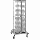 Тележка для тарелок 96 штук сталь нерж. ,H=183,L=70,B=70см серебрист.