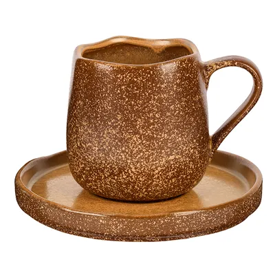 Чашка чайная «Эггшелл Нейчер» фарфор 360мл D=80,H=95мм коричнев., изображение 5