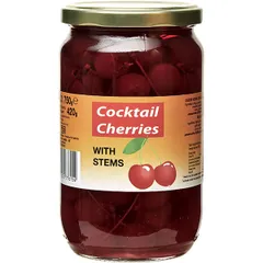 Cherry with cuttings “Kokt.” 750 g (85 pcs. in a jar)  glass  D=85, H=150mm  red
