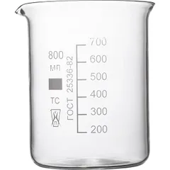 Стакан мерный «Н-1-800 ТС» ГОСТ 25336-82 термост.стекло 0,8л D=10,H=13,5см прозр., изображение 2
