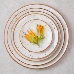 Тарелка «Париж» фарфор D=15см белый,коричнев., Диаметр (мм): 150, изображение 4