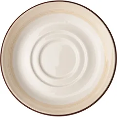 Блюдце «Чино» фарфор D=145,H=17мм белый,бежев.