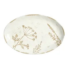 Блюдо для подачи «Фенхель» фарфор ,H=36,L=355,B=236мм белый