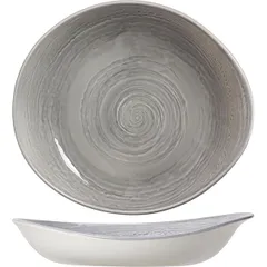 Salad bowl “Scape gray”  porcelain  0.75 l , H=55, L=280, B=240mm  gray